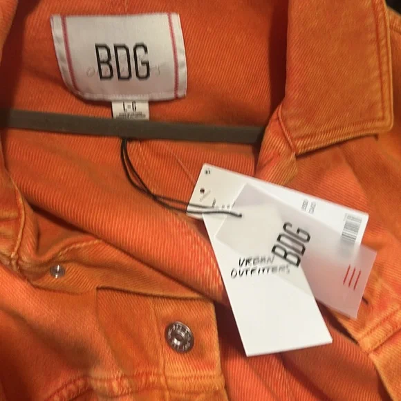 NWT! Urban Outfitters BDG Bristol Twill Work Jacket Rust Orange Large - Picture 8 of 9